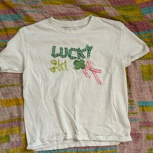 Lucky Girl Cropped Baby Tee